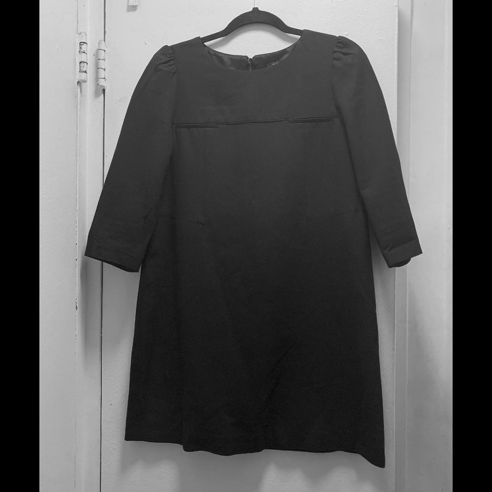 Zara Black A-Line Dress, Medium